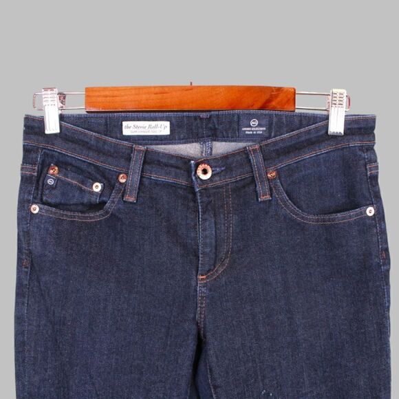 AG The Stevie Roll-Up Jeans in Dark Wash Women's Size 28 - Picture 5 of 10